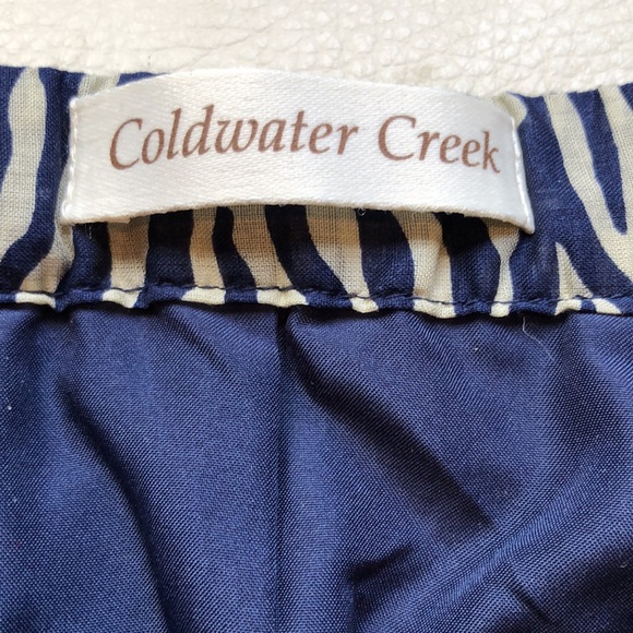 Coldwater Creek navy/tan a-line skirt - Picture 5 of 9
